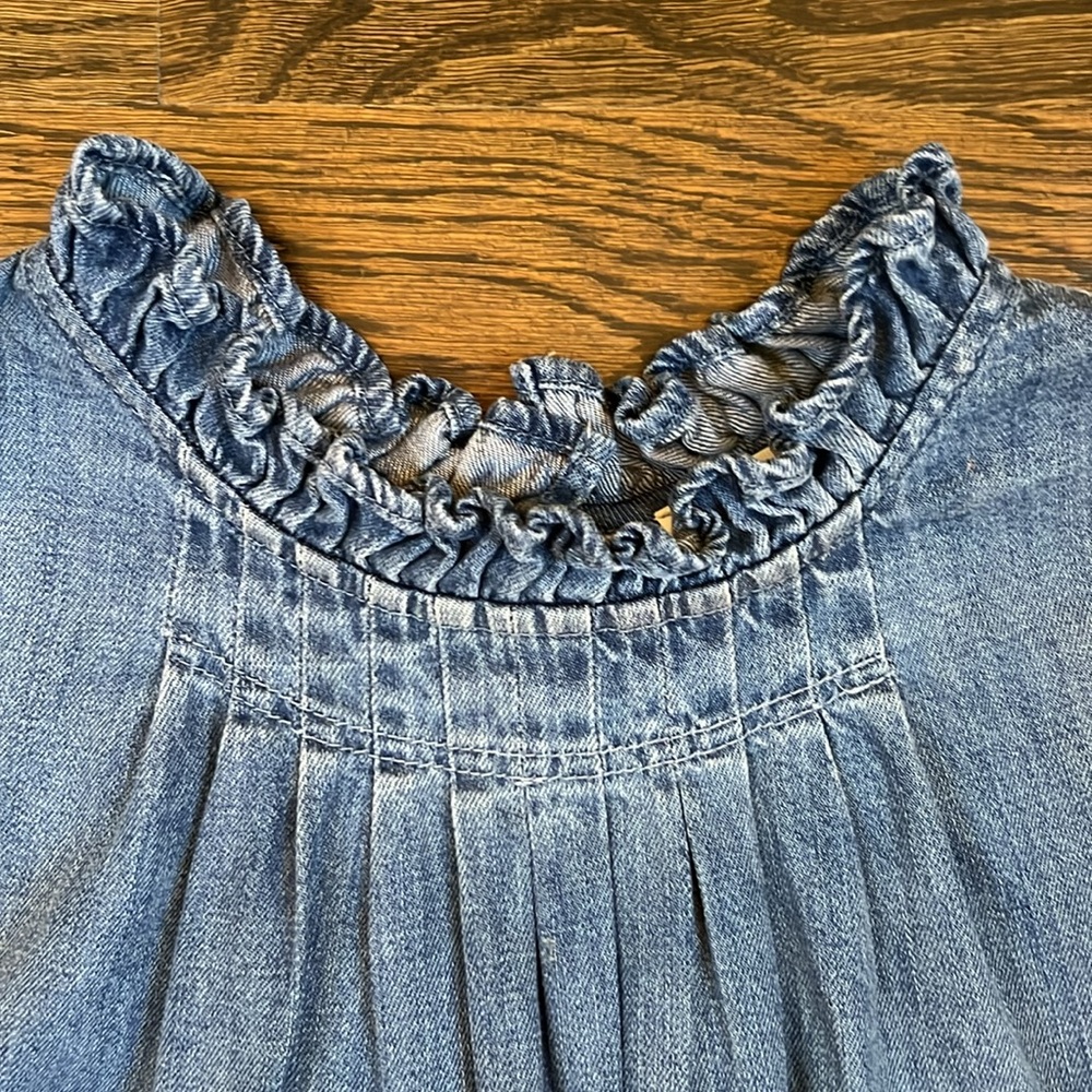 Frame Denim Ruffle Top Size Large - Picture 2 of 5